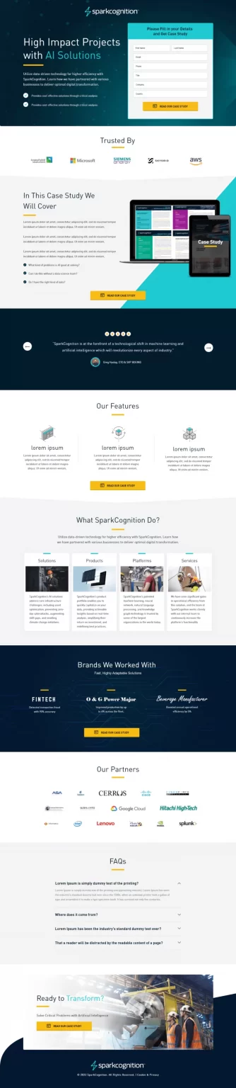 SparkCognition AI technology consulting design by Apexure