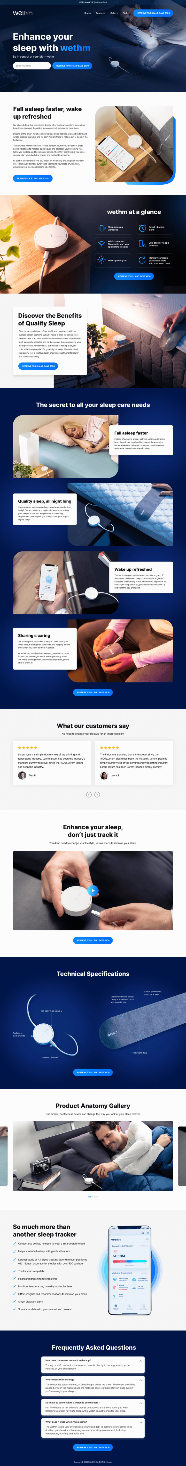 Wethm sleep wellness app pricing page design by Apexure