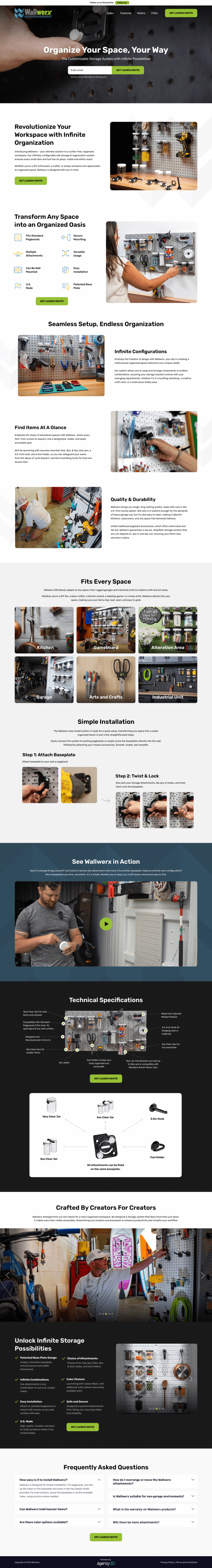 Wallwerx marketing agency pre-launch design by Apexure